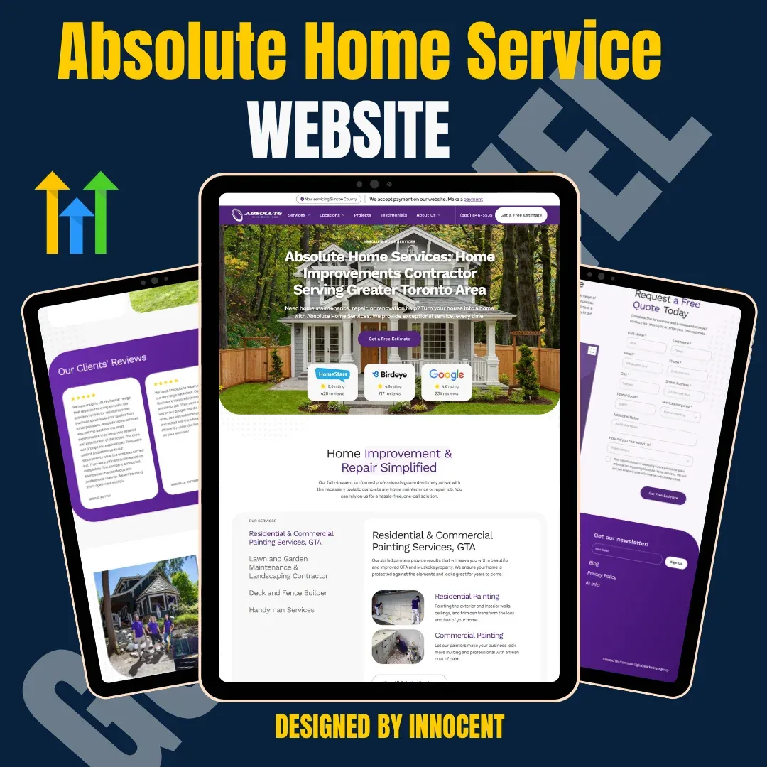 Cover graphic for the Absolute Home Service website