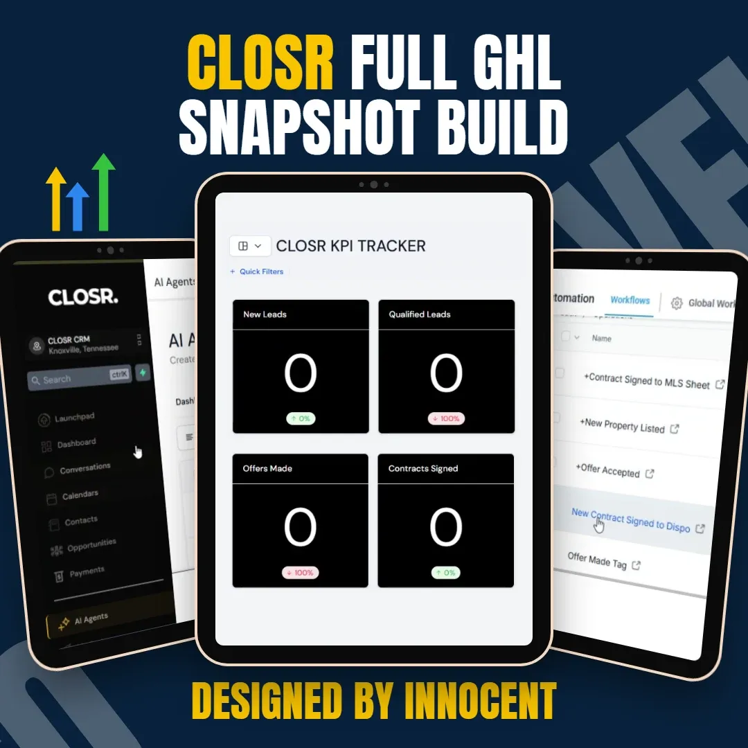 Cover graphic for the CLOSR Full GHL Snapshot Build