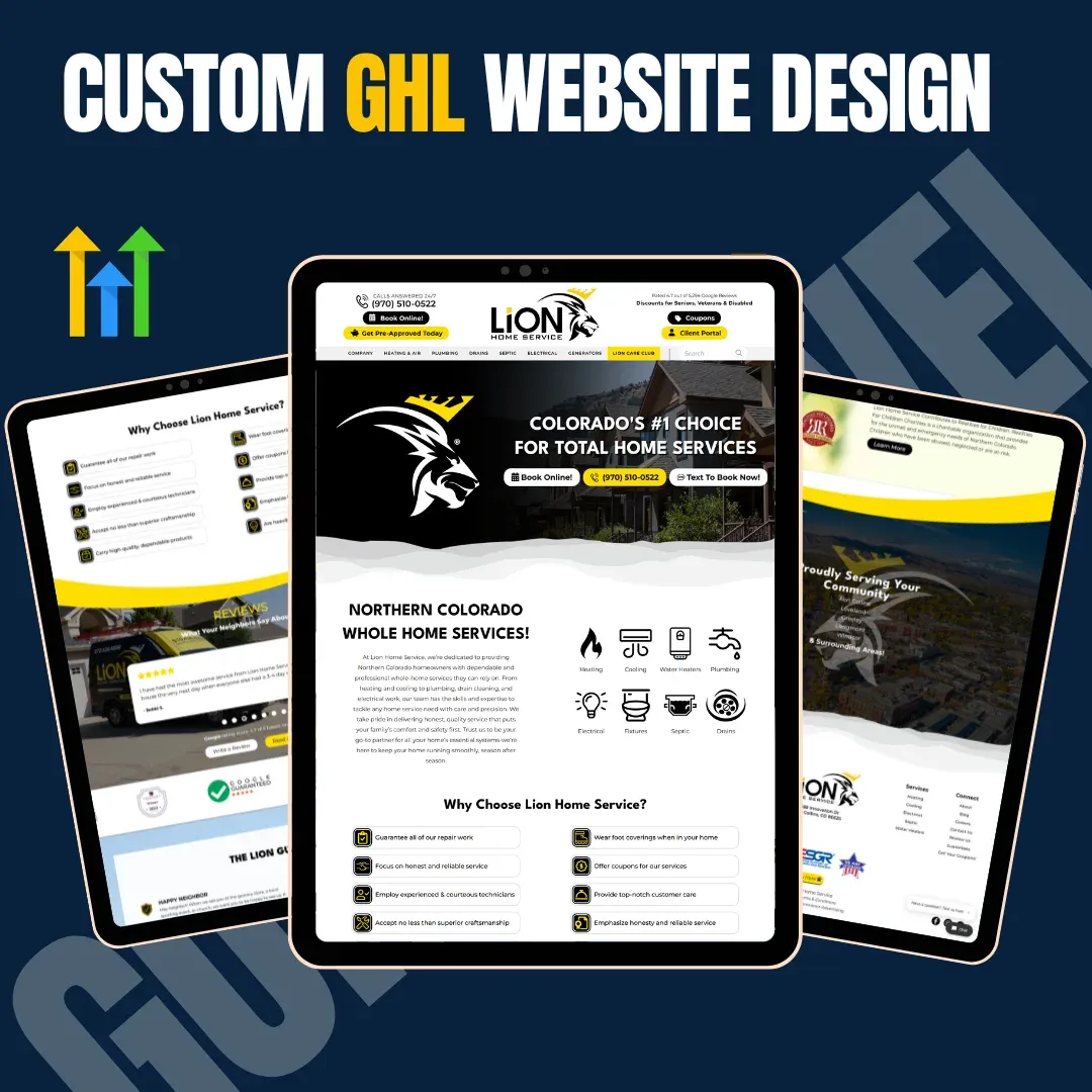 Cover graphic for the Lion Home Service website